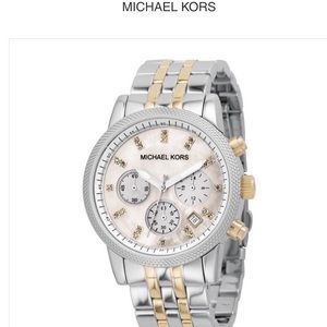 Michael Kors two toned mother of pearl wat…
